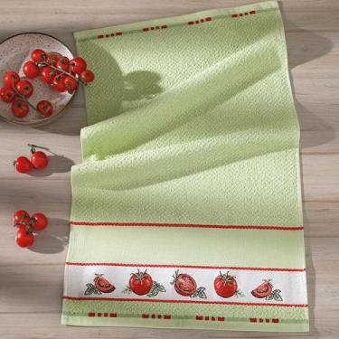 Imagem de Pano de Copa P/ Bordar 45x70 Picnic Tomate 3312 Verde - Dohler, Único