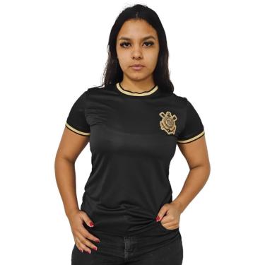 Imagem de Camisa Corinthians Baby Look Símbolo Gold - Feminina Tamanho:GG;Cor:;Gênero:Feminino-Fe...