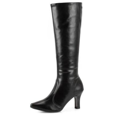 Imagem de Bota Feminina Salto Médio Fino Confortável Alto Mississipi