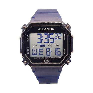 Imagem de Relógio Atlantis Digital Esportivo Quadrado Resistente 5atm