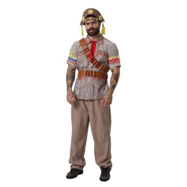 Imagem de Fantasia Cangaceiro Adulto Camisa Junina + Calça Cinto Lenço - Fantasi