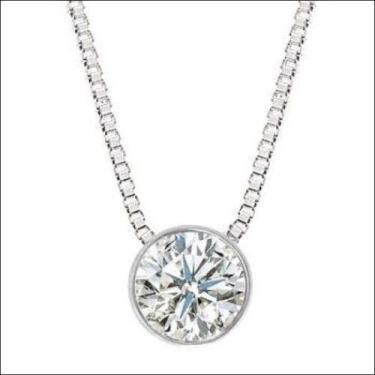Imagem de Colar Ponto de Luz Diamante Brilhante Extra 20 Pontos Ouro 18K K480 - 