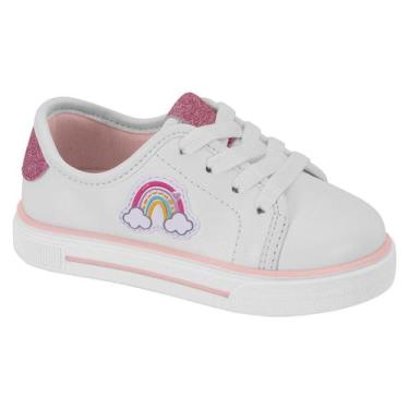 Imagem de Sapato Bebe Molekinha Napa Turim Gliter - Branco, 24, Branco