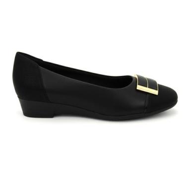 Imagem de Sapatilha Piccadilly Original Sapato Anabela Feminino 379, 35, Preto