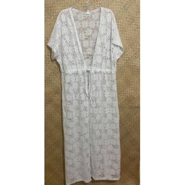 Imagem de Kimono longo de renda /saída de praia /piscina - Rafavi, Branco, gg