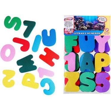 Imagem de Alfabeto de Banho - Letras e Números - Brincando com Banho 10mm 36pç c