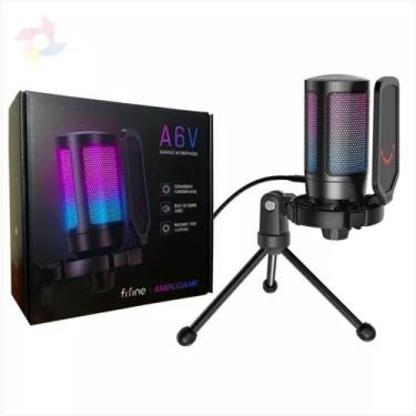 Imagem de Microfone Gamer Rgb Fifine Condensador Multi-padrão Ampli Game A6V