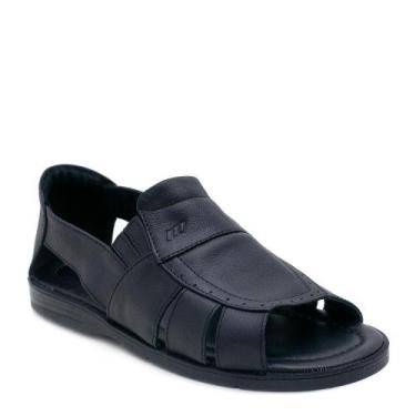 Imagem de Sandália Masculina Italianinho 10340503 Preta, 40, Preto