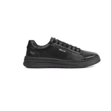 Imagem de Sapatênis Masculino Ferracini Couro Quest 9752-617, 39, Preto