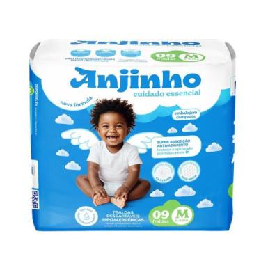 Imagem de Anjinho Fralda Descartável Compacta M c/ 9un