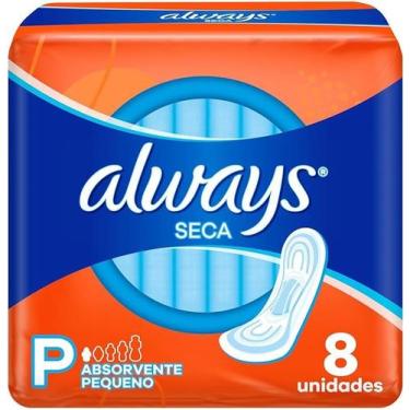 Imagem de Absorvente always super proteção seca sem abas c/8