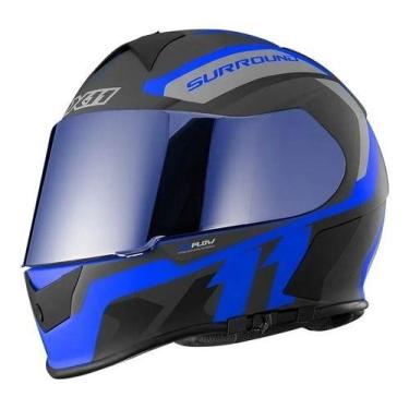 Imagem de Capacete X11 Pro Surround Azul Óculos Interno + Viseira Azul, Azul