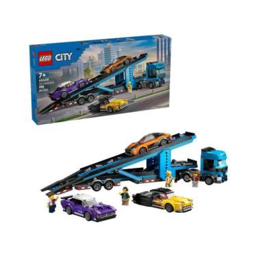 Imagem de Caminhão de transporte LEGO City com carros esportivos 60408