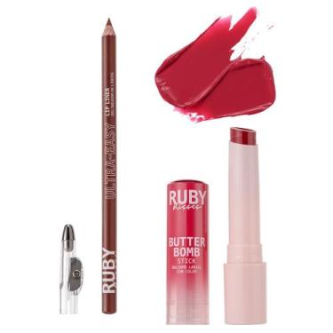Imagem de Lip Combo Gloss Stick Butter Bomb + Lápis de Boca - Ruby Kisses Cor:Pi
