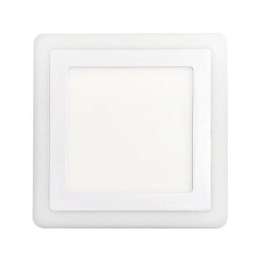Imagem de Luminária painel led dual color 12w+4w embutir quadrado - TASCHIBRA