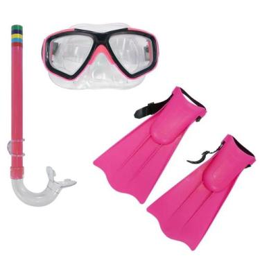 Imagem de Kit Snorkel Bel Galápagos com Máscara e Nadadeiras para Praia Piscina 