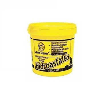 Imagem de Impermeabilizante Hidroasfalto Galão 3,6 kg para Alicerces Muros Fundações Terraços e Marquises Alta Resistência Preto