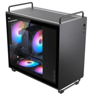 Imagem de Gabinete Gamer Bluecase BG-056 Tiny Preto  Vidro Temperado, USB 3.0, M