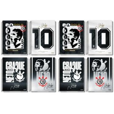 Imagem de Kit c/8 cadernos 320f corinthians craque neto sortid credeal
