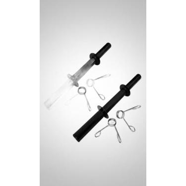 Imagem de Par Barras Halteres 40cm c/ Presilhas Aço Preto - Congratulations Stor