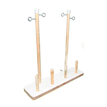 Imagem de Porta Fio De Madeira 4 Cones Para Máquina Costura Doméstica