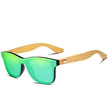 Imagem de Óculos de Sol Masculino Sem Aro Hastes de Bambu GXP Estilo Esportivo Óculos Polarizados Proteção Uv400 (C2)