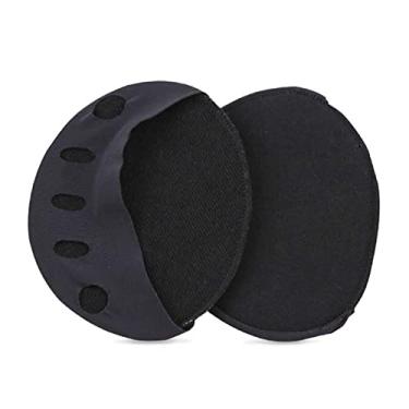 Imagem de Almofadas metatarsais, Cinco dedos dos pés adeques para mulheres saltos altos meia palmilhas calos Calos pé dor cuidado absorve shock meias toe pad insertos (Color : 1Pair Black)