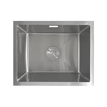 Imagem de Cuba Inox de Cozinha - Embutir ou Sobrepor Gourmet 50x40 com Acessórios - Prata