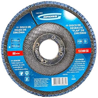 Imagem de Disco De Desbaste Flap De Zirconio Grao 100 D 115 X 22 Mm Gross