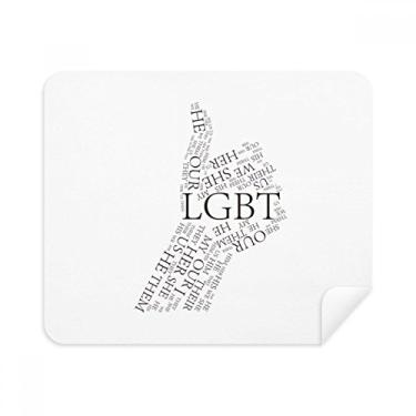 Imagem de LGBT Bandeira do Arco-Íris Ótimo Pano de Limpeza de Tela 2 Peças Tecido de Camurça