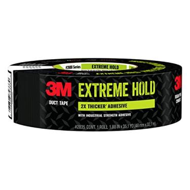Imagem de 3M Fita adesiva de fixação extrema, 4 cm x 35 metros, preta, resistente, adesivo de espessura dupla, suporte impermeável, reparos resistentes