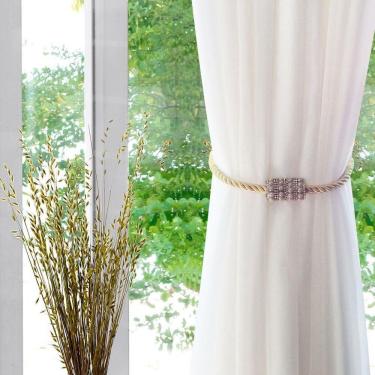 Imagem de Abraçadeira Para Cortina Bella Arte Infinity Strass Com Ímã