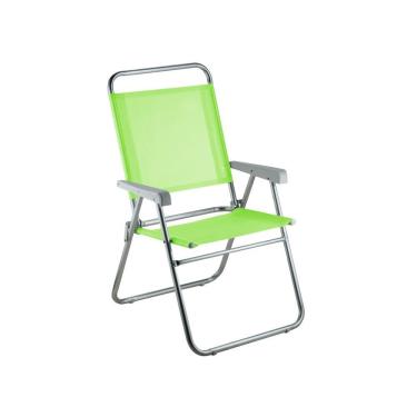 Imagem de Cadeira De Praia Aluminio Sun Plus Verde Limão