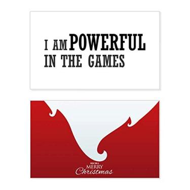 Imagem de I Am Powerful In The Games Holiday Holiday Merry Christmas Congrats Card Christmas Letter Message