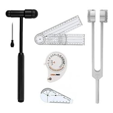 Imagem de Kit Martelo Buck De Reflexo + Diapasão 256 Hz + Goniometro P E G + Trena