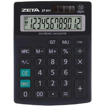 Imagem de Calculadora De Mesa Zeta Zt811 12 Dígitos Preta