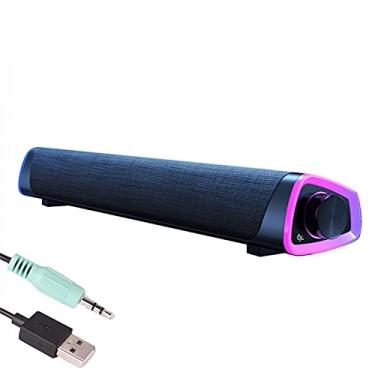 Imagem de HIOD Alto-falantes de TV com fio Bluetooth para computador 4D barra de som estéreo subwoofer barra de som para smartphone TV laptop jogo de PC, preto