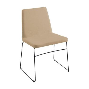 Imagem de Cadeira Decorativa Sala De Jantar Anne Linho Bege - Gran Belo