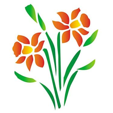 Imagem de Stencil de Acetato para Pintura OPA Simples 15 x 20 cm - 185 Flor Narciso