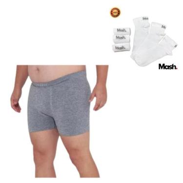 Imagem de Kit Cueca Boxer Plus Size Trifil - Tam.Gg1 - Cor:Cinza Mescla + Kit 3