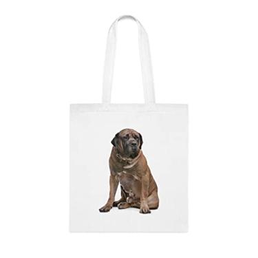 Imagem de Boerboel Bolsa para cães, presente para cachorro Boerboel, aniversário de cachorro Boerboel bolsa de ombro para cachorro Boerboel, sacola reutilizável para cães Boerboel, Branco
