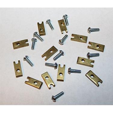 Imagem de Placas de latão martelo de piano com parafusos - Conjunto de 12 - Reparo de piano