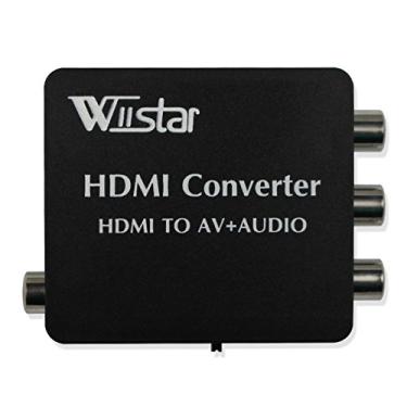 Imagem de Wiistar HDMI para AV + conversor de áudio suporta SPDIF e saídas de áudio coaxial NTSC PAL para TV/PC/PS3/Blue-ray DVD 1080p
