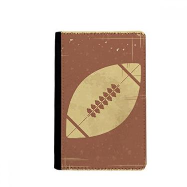 Imagem de Ilustração esportiva de futebol padrão marrom porta-passaporte Notecase Burse carteira capa porta-cartão, Multicolor