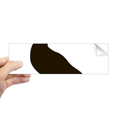 Imagem de Adesivo retangular preto gaivota retrato de animal decalque para janela notebook