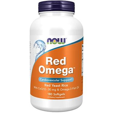 Imagem de NOW Foods - Red Omega Arroz vermelho com levedura CoQ10-180 Cápsulas gelatinosas
