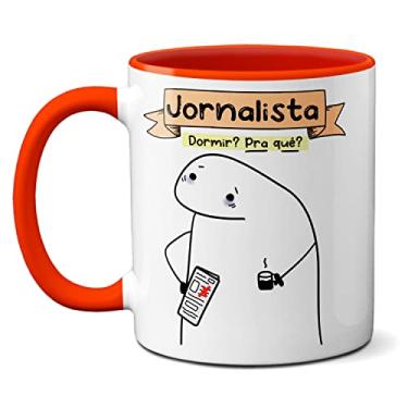 Imagem de Caneca Jornalista Anos De Estudo Dormir? Pra Que? Presente (Vermelha)