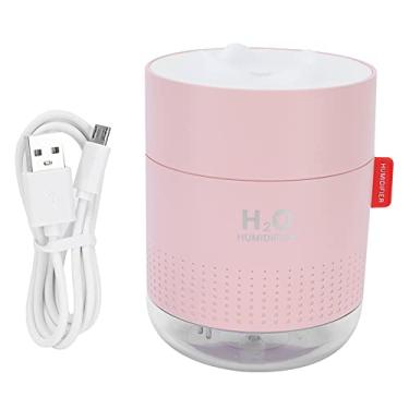 Imagem de YUUGAA Umidificador de ar silencioso, umidificador USB rosa com spray de luz noturna umidificador de ar silencioso para dormitório de quarto em casa