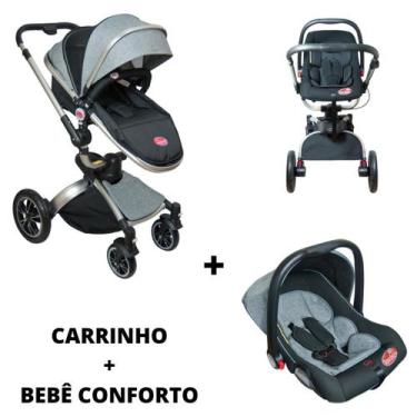 Imagem de Carrinho De Bebê Multifuncional + Bebê Conforto Giro Dardara