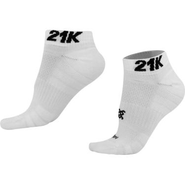 Imagem de Meia Curta para Corrida HUPI - Running Pro 21K Branco, Cor: BRANCO
